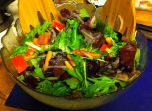 Karl’s Mesclun Salad with Red Raspberry Balsamic Dressing
