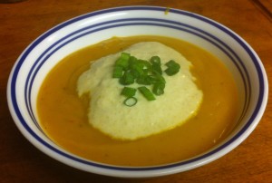 Karl’s Curried Sweet Potato Soup with Apple Crème Fraîche