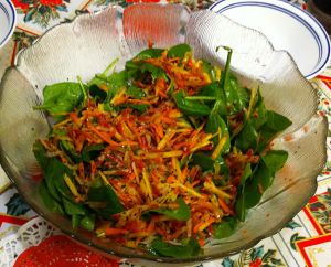 Karl’s Lightly Pickled Carrots Salad with Spinach