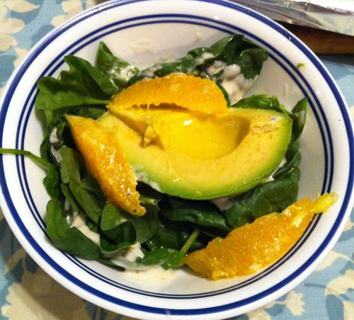 Karl’s Avocado, Orange and Spinach Salad